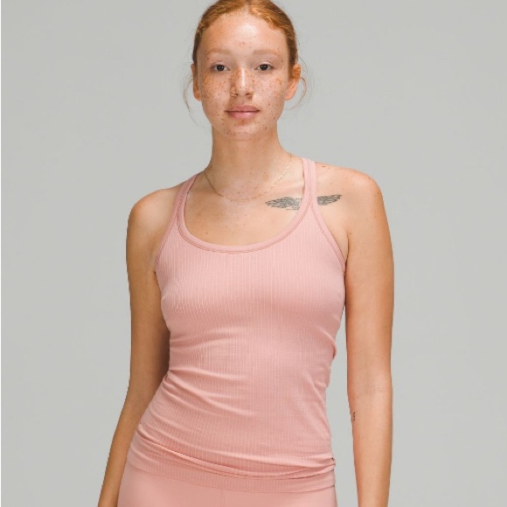 Lululemon Ebb to Street Tank Top size 12 in Pink Puff
